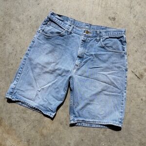 Wrangler Hero Authentics Mens Relaxed Fit Denim Jorts Shorts Light Wash 34 606W1